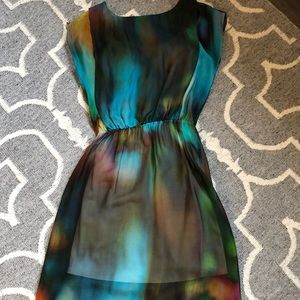 Josie Natori Watercolor Blouson Dress